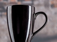  CERAMIC  Black Shinning 325ml set of 6 Coffee /Tea /Milk Mug For Everyday  - Black